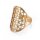 Blume des Lebens Ring Edelstahl vergoldet- Restposten-