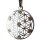 Anhänger Blume des Lebens 925er Silber mit 7 Kristallen